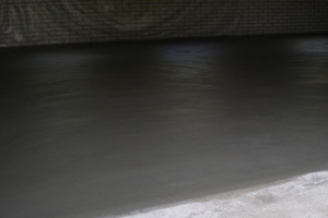Gepleisterde cementvloer