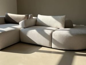 Zandkleur beige gietvloer