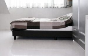 Witte PU gietvloer slaapkamer